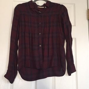 Maroon Hollister Flannel